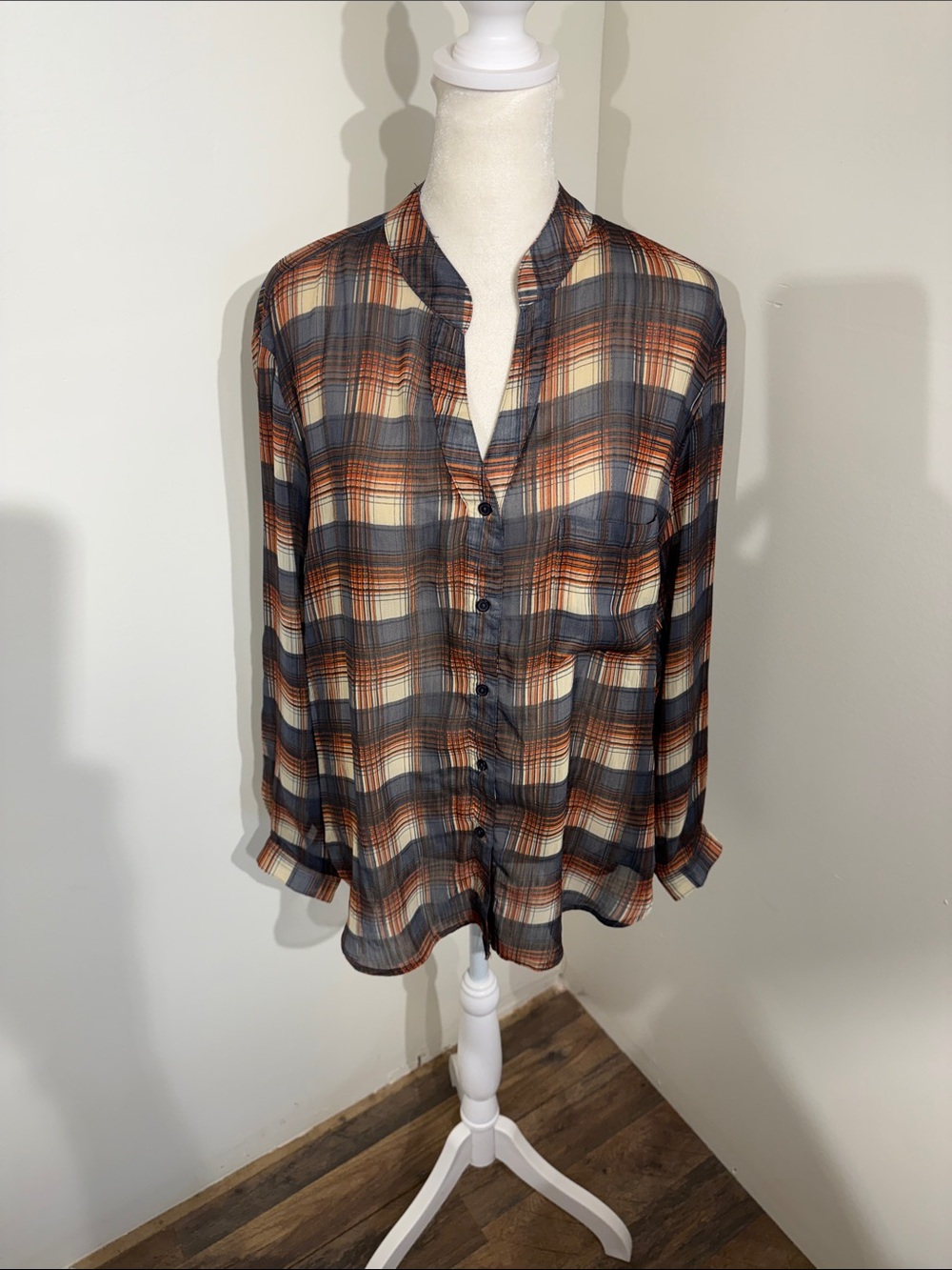Band Of Gypsies sheer long sleeve women’s top